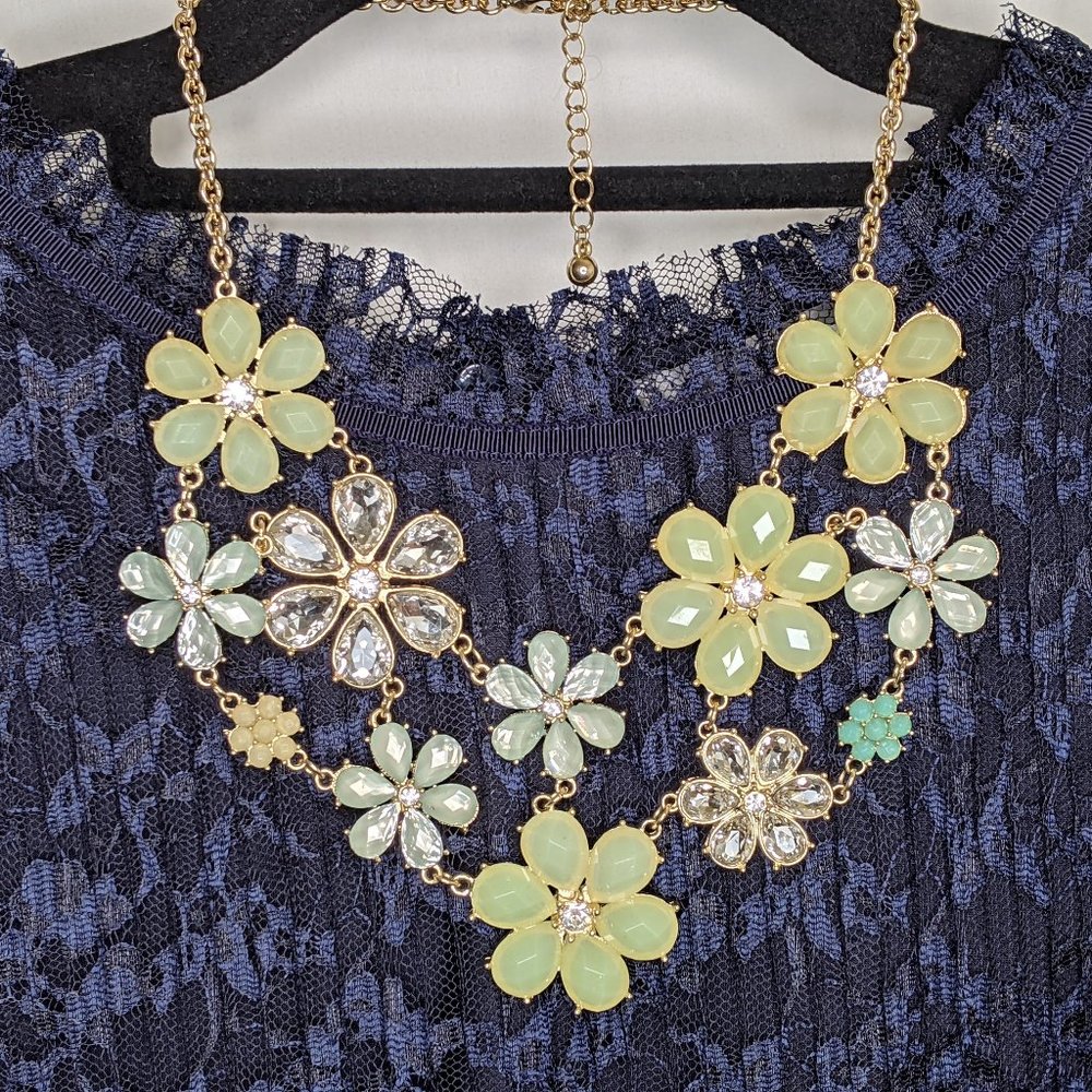 💚 Statement Necklace Bracelet Earring SET - Picture 4 of 16